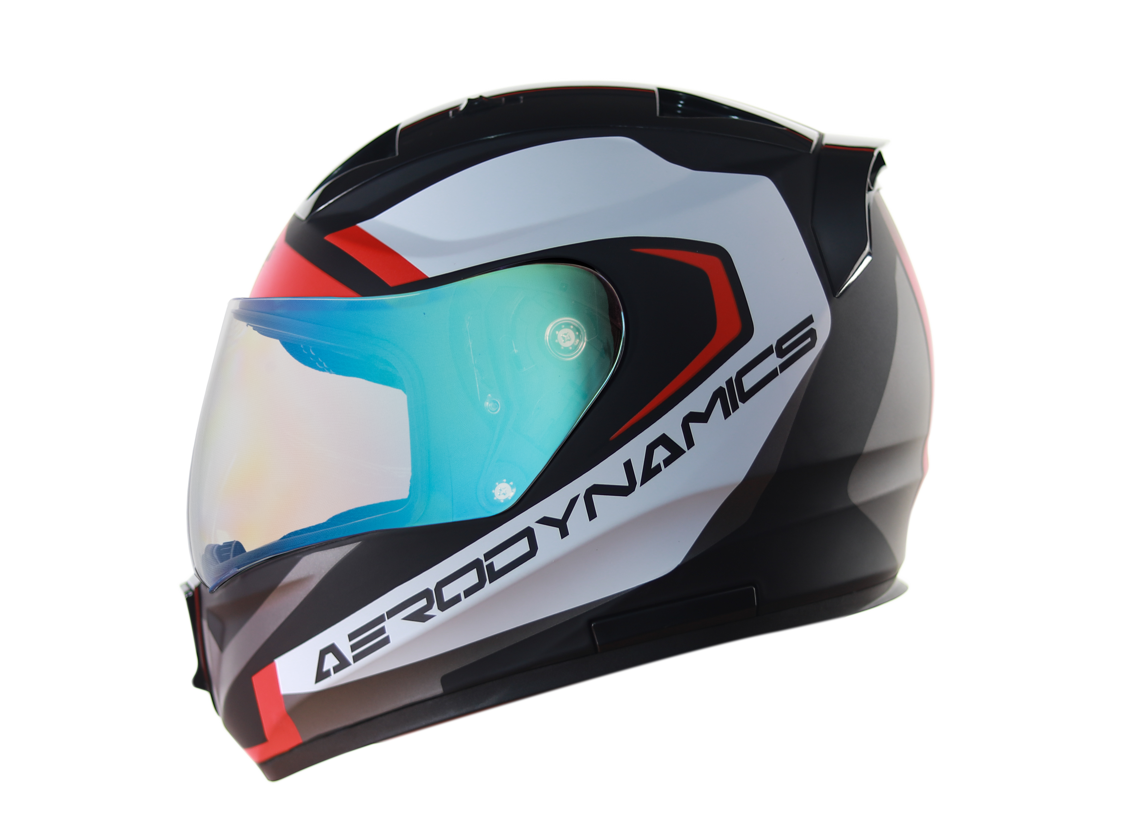 SA-1 Aerodynamics Mat Black With Red (Fitted With Clear Visor Extra Blue Night Vision  Visor Free)